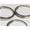 Image 3 : 10 KARAT WHITE GOLD 3 BAND WEDDING SET 4.95 G