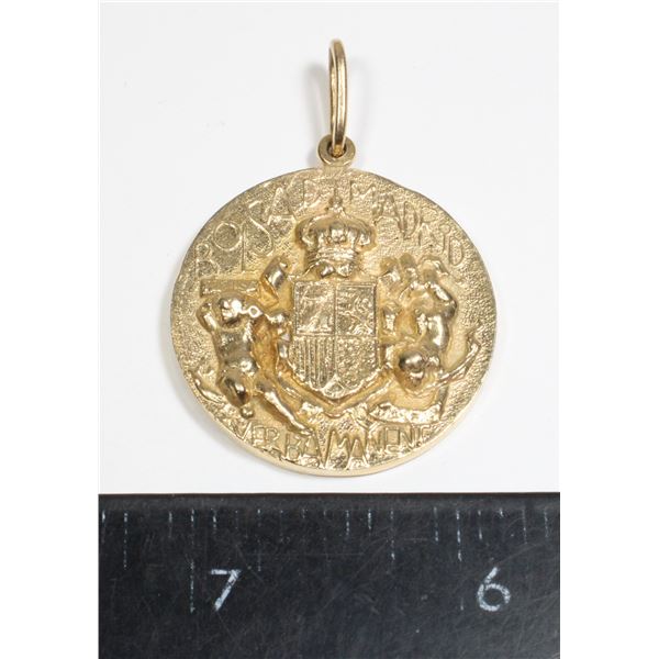 18 KARAT BOLSA MADRID SOLID GOLD PENDENT