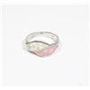 Image 1 : 3.09 G .925 SILVER PINK & WHITE RING SIZE 5.5