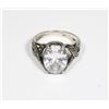 Image 1 : 6.01 GRAMS UTG .925 SILVER RING WITH LARGE STONE