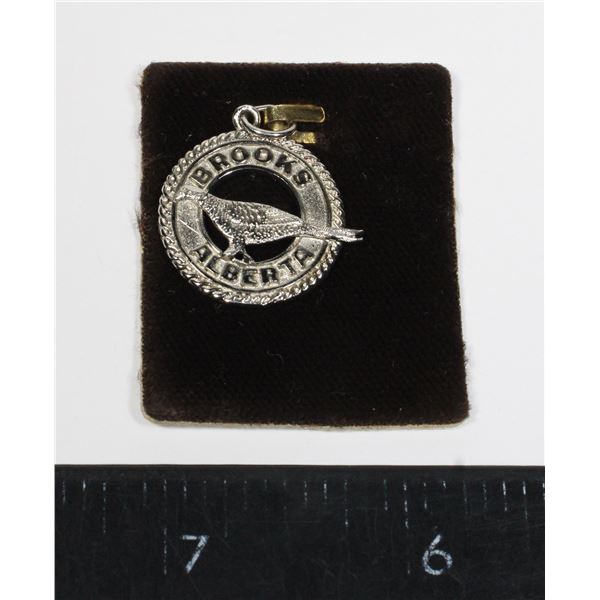 3.05 GRAMS BROOKS, ALBERTA SILVER PENDANT