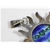Image 2 : 9.83 G S SILVER .925 BLUE/GREEN CENTER SUN