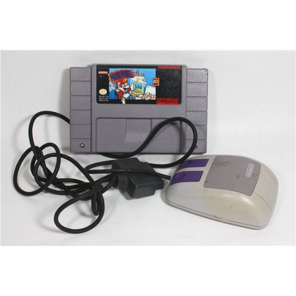 SNES NINTENDO MARIO PAINT AND MOUSE TESTED