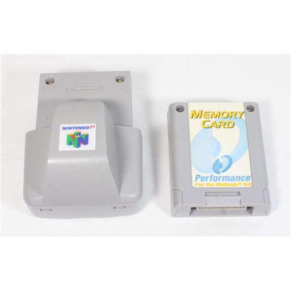 NINTENDO N64 RUMBLE PAK AND MEMORY CARD TESTED