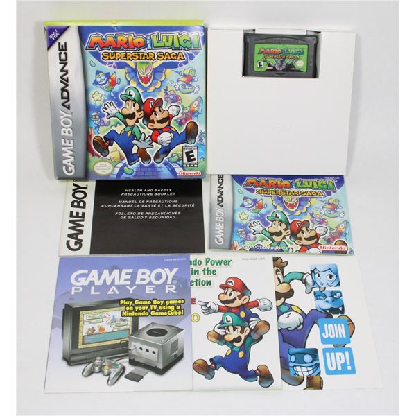 MARIO LUIGI SUPERSTAR SAGA NINTENDO GBA CIB WOW