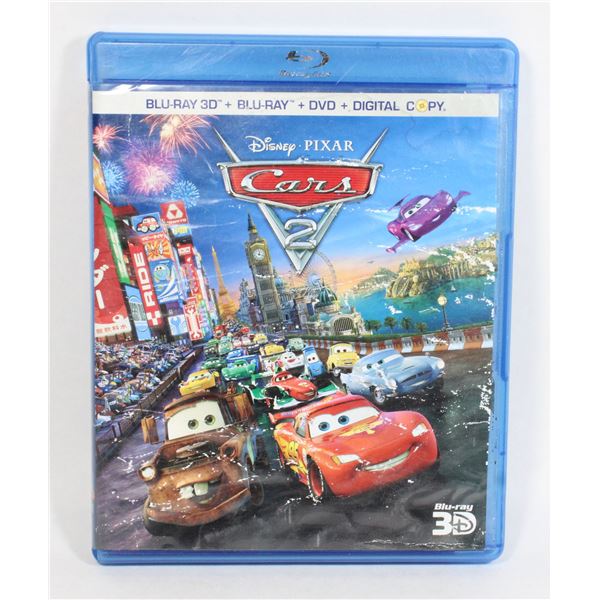 DISNEY PIXAR CARS 2 4 DISC BLU RAY 3D SET
