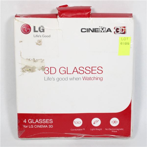 BRAND NEW LG CINEMA 3D 4 PACK GLASSES