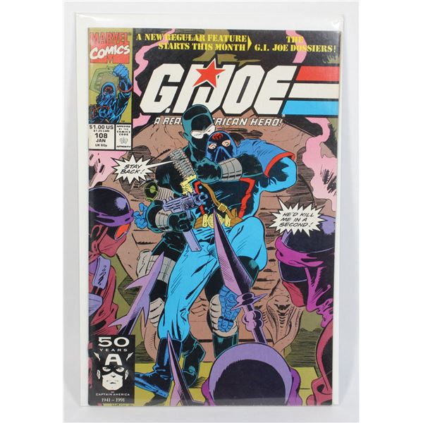 1991 GI JOE #108 VF COND MARVEL COMICS