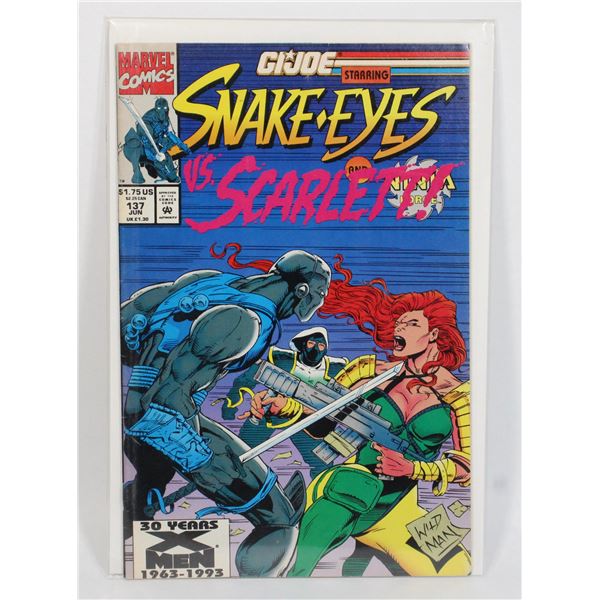 1993 #137 GI JOE SNAKE EYES VS SCARLETT COMIC EXC