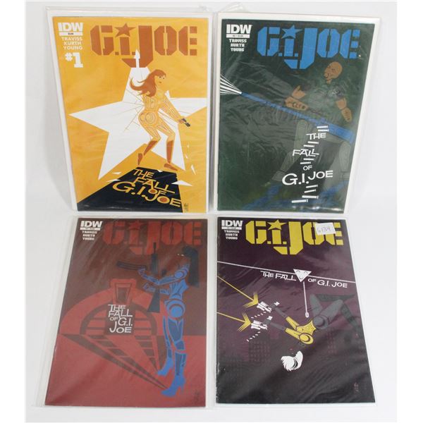 2014 IDW GI JOE #1-#4 FALL OF JOE COMIC VF
