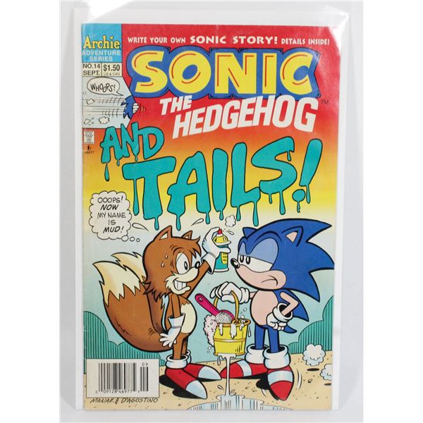 #14 SONIC HEDGEHOG AND TAILS NEWSSTAND
