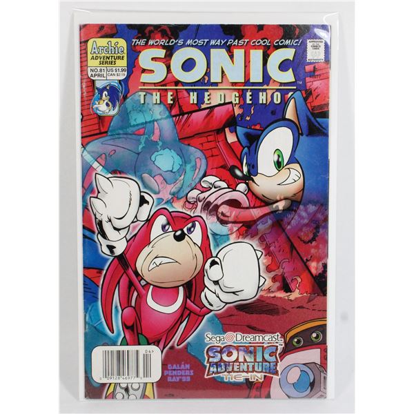#81 SONIC THE HEDGEHOG SEGA TIE IN NEWSSTAND COMIC