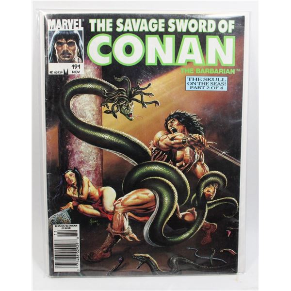#191 1991 MARVEL SAVAGE SWORD OF CONAN COMIC NS