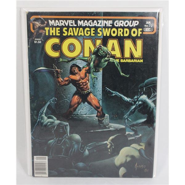 #72 1982 MARVEL SAVAGE SWORD CONAN THE BARBARIAN