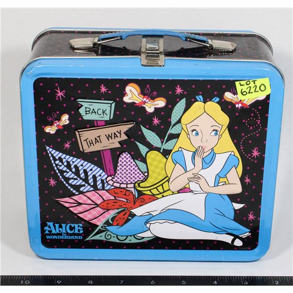 ALICE IN WONDERLAND METAL LUNCH KIT