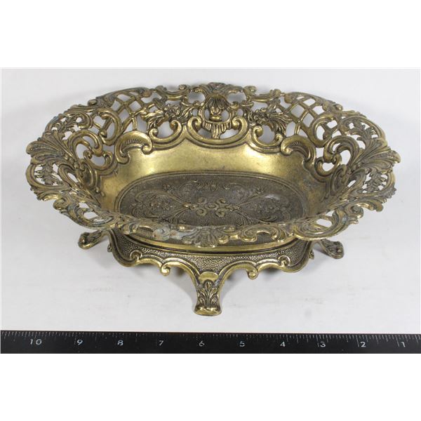 VINTAGE ITALIAN BRASS OVAL BOWL