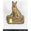 Image 1 : VINTAGE BRASS COLORED DOG SOLID HEAVY ORNATE