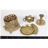 Image 1 : VINTAGE BUNDLE OF 4 BRASS DECORATIVE PIECES