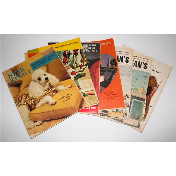 BUNDLE STAR WEEKLY/MCLEANS MAGAZINES 1950S 60s