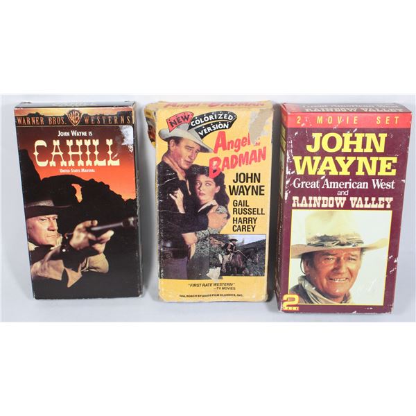 OLD VHS JOHN WAYNE SET MORE BADMAN CAHILL