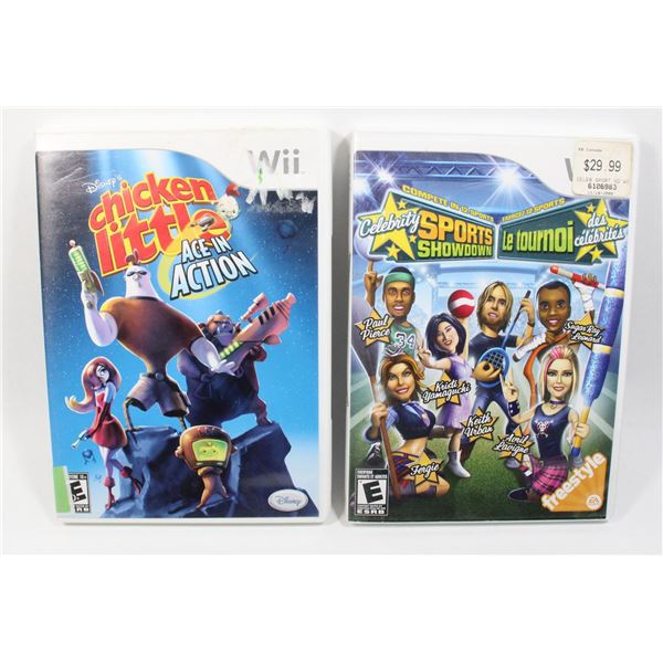 NINTENDO WII CHICKEN LITTLE CELEBRITY SHOWDOWN TESTED