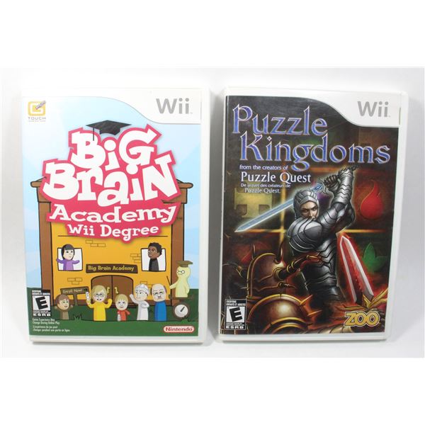 NINTENDO WII BIG BRAIN, PUZZLE KINGDOM TESTED