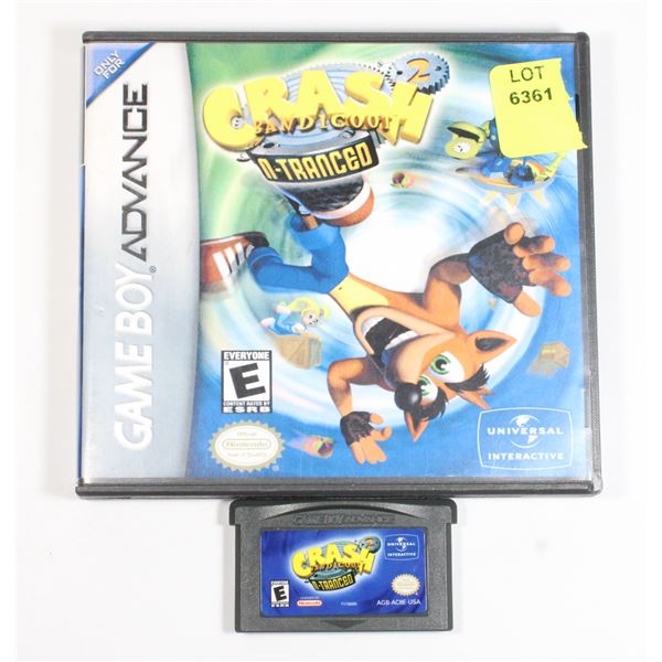 GAME BOY ADVANCE CRASH BANDICOOT N-TRANCED