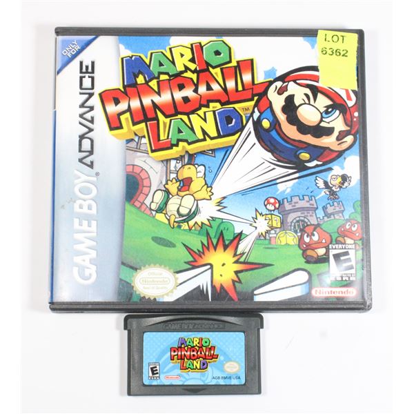 GAME BOY ADVANCE  MARIO PINBALL LAND