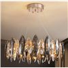 Image 1 : MERCER41 FRIEDHARDT 12-LIGHT DIMMABLE DRUM  CRYSTAL CHANDELIER FOR DINING ROOM, RETAIL $589