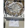 Image 2 : MERCER41 FRIEDHARDT 12-LIGHT DIMMABLE DRUM  CRYSTAL CHANDELIER FOR DINING ROOM, RETAIL $589