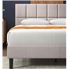 Image 1 : SUHAVI CONTEMPORARY QUEENSIZE MODERN TUFTED UPHOLSTERED PLATFORM BED, RETAIL $549