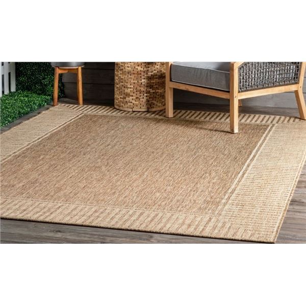 GRACIE OAKS ALEGRE BORDERED INDOOR/OUTDOOR AREA RUG FOR LIVING ROOM PATIO DECK FRONT PORCH KITCHEN, 