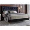 Image 1 : WILLA ARLO PETERSFIELD QUEEN SIZE BLACK TUFTED UPHOLSTERED LOW PROFILE PLATFORM BED, RETAIL $429