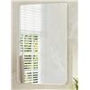 Image 1 : EBERN DESIGNS 22X30 INCH BRUSHED NICKEL ALUMINIUM FRAME BATHROOM MIRROR, RETAIL $159