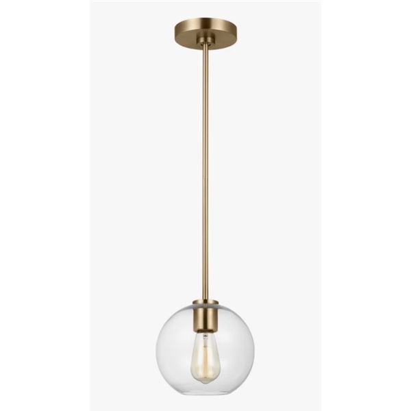 ALL MODERN BRASS CHILDERLEY 1 - LIGHT SINGLE GLOBE PENDANT, RETAIL $183