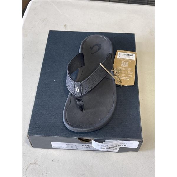 NEW OLUKAI OHANA BLACK / BLACK SIZE WOEMNS 7