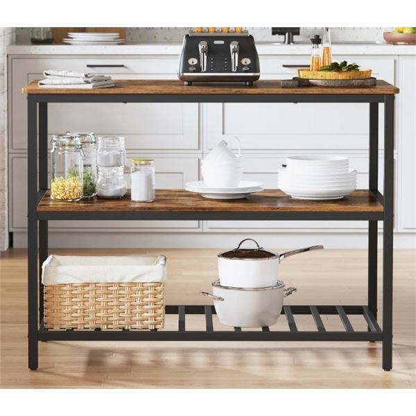 TRENT AUSTIN DESIGNS RIGGLE 47.2'' WIDE KITCHEN ISLAND, RUSTIC BROWN, RETAIL $159