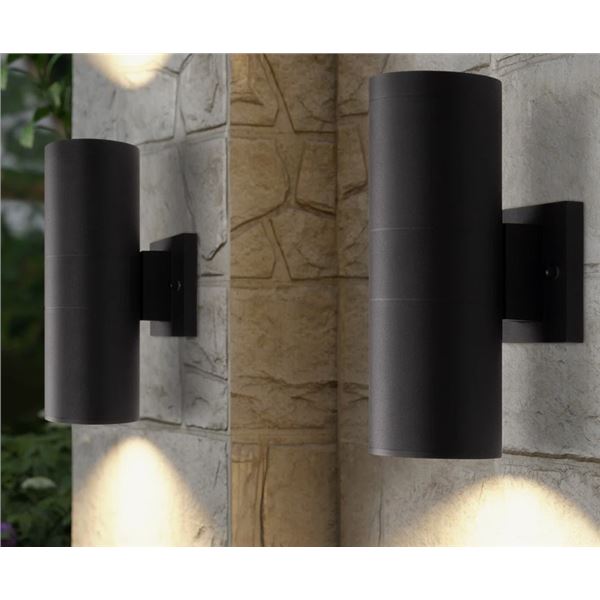 IVY BRONX RALEY 2- BULB OUTDOOR WALL LANTERN, SET OF 2, RETAIL $179