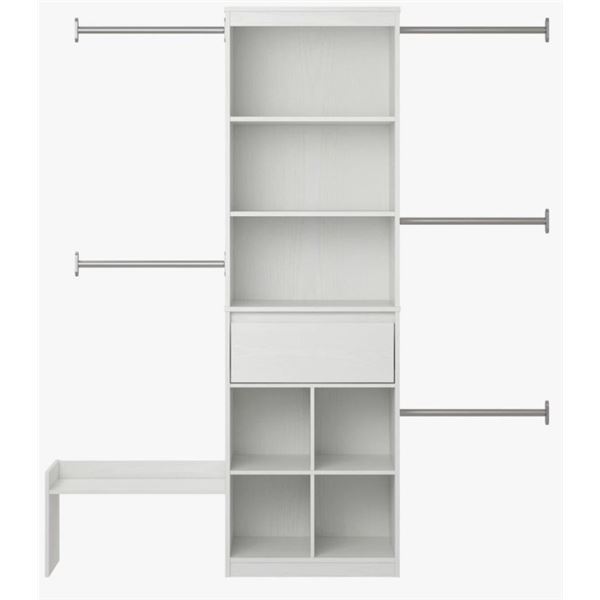 LATITUDE RUN GROW WITH ME 69.89" W - 95.44" W CLOSET SYSTEM REACH-IN SETS, RETAIL $309