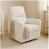 Image 1 : CONCORD BABY THOMAS SWIVEL RECLINING GLIDER IN WHITE LEATHER, RETAIL $399
