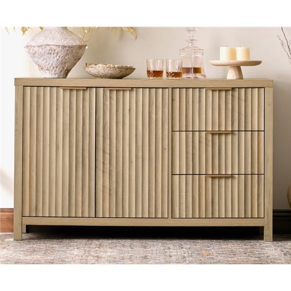 LATITUDE RUN NICOLEE 47" 3 DRAWER SIDEBOARD, RETAIL $389