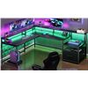 Image 1 : LATITUDE RUN MOLINEUX L-SHAPE DESK WITH BUILT IN OUTLETS, RETAIL $539