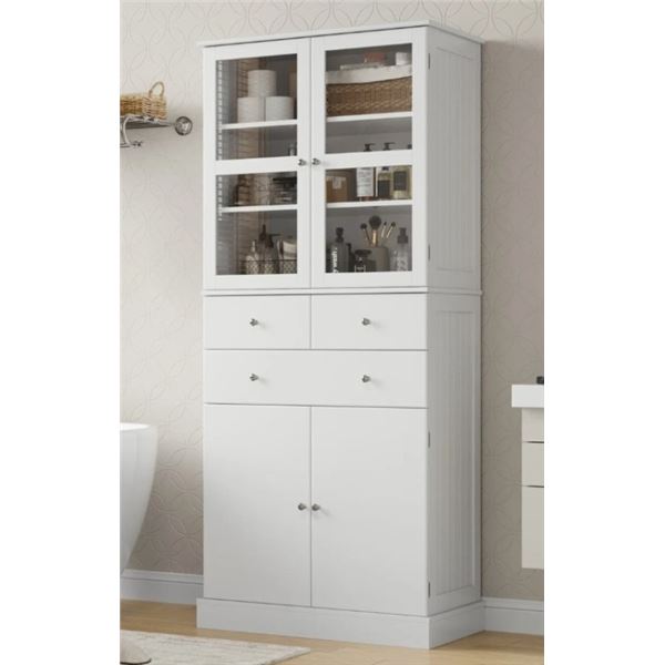 RED BARREL STUDIO 70.9" WATERPROOF BATHROOM STORAGE CABINET, FREESTANDING BATHROOM LINEN CABINET WIT