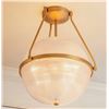 Image 1 : TRENT AUSTIN DESIGNS NEVEN 3 DIMMABLE GLASS GLOBE SEMI FLUSH MOUNT LIGHT, RETAIL $439