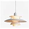Image 1 : EBERN DESIGNS E27 UFO DESIGN CEILING PENDANT LIGHT WHITE D30H25CM ADJUSTABLE 1.5 METRE HANGING WIRE 
