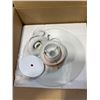 Image 2 : EBERN DESIGNS E27 UFO DESIGN CEILING PENDANT LIGHT WHITE D30H25CM ADJUSTABLE 1.5 METRE HANGING WIRE 