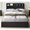 Image 1 : TRENT AUSTIN DESIGNS SHILA BLACK QUEEN SIZE LIFT UP STORAGE BED FRAME & CHARGING STATION, RETAIL $38