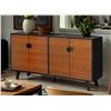 Image 1 : GEORGE OLIVER MODERN 4 DOOR SIDEBOARD BUFFET, BUFFET CABINET WITH STORAGE AND FLUTED DECOR DOOR, ENT
