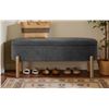 Image 1 : LATITUDE RUN UPHOLSTERED STORAGE BENCH WITH WOODEN LEGS, RETAIL $239