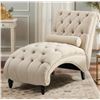 Image 1 : CHARLTON HOME BUTTON-TUFTED CHAISE LOUNGE CHAIR, SOFA CHAISE CHAIR INDOOR WITH NAILHEAD TRIM, SUPPOR
